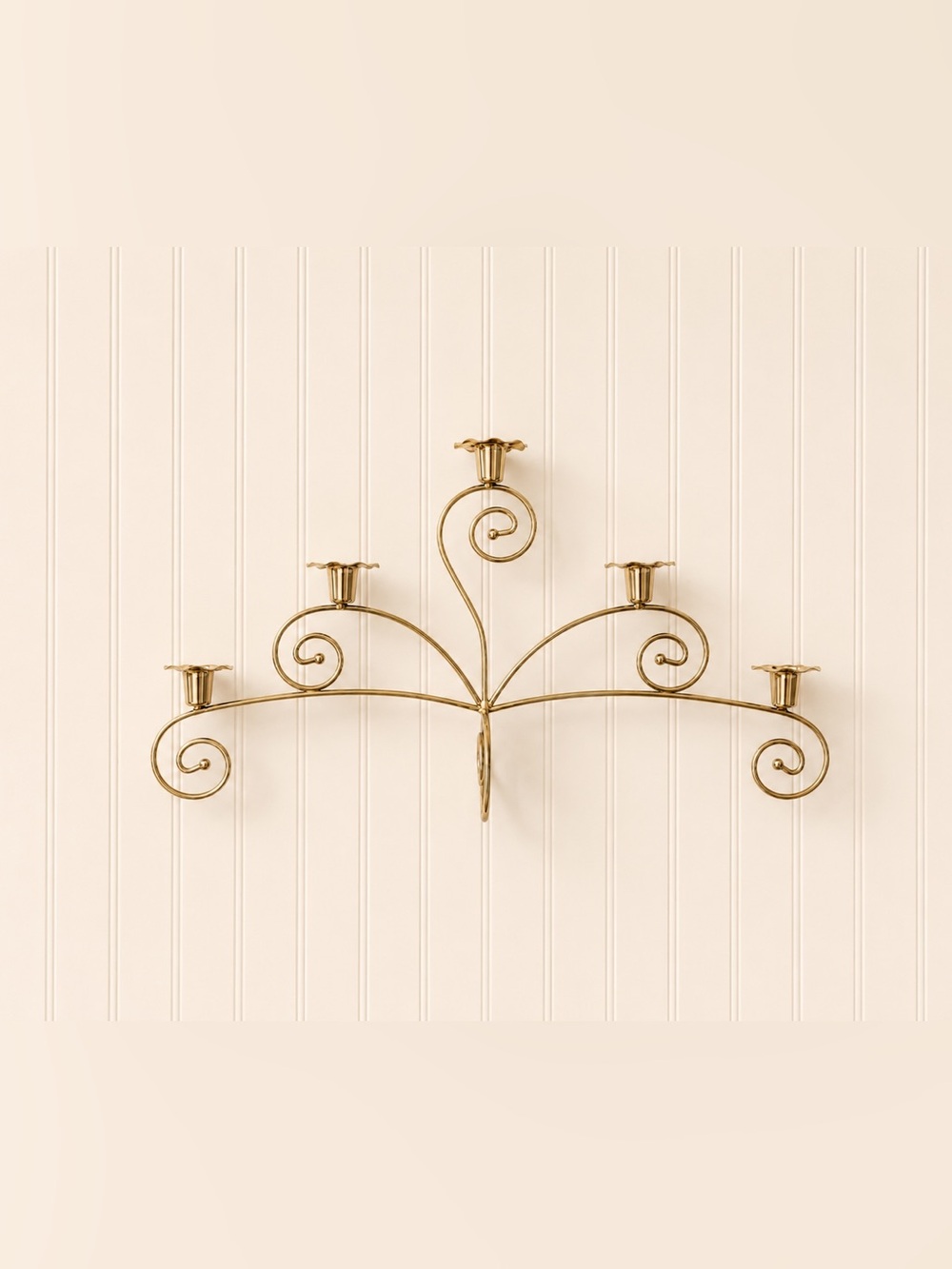 Vintage Gold Toned 5 Arm Candelabra